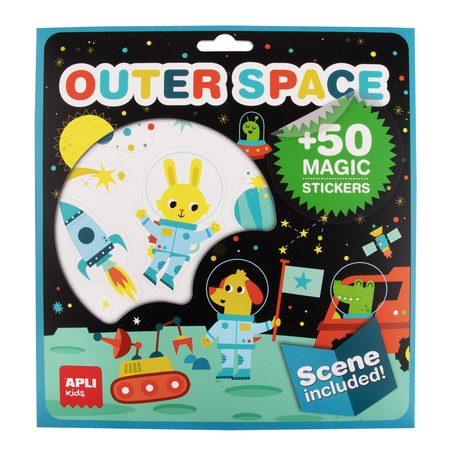 Naklejki wielokrotnego użytku z planszÄ
Apli Kids - Kosmos