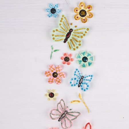 Brokatowy klej ozdobny Apli Kids - 5 tęczowych kolorów