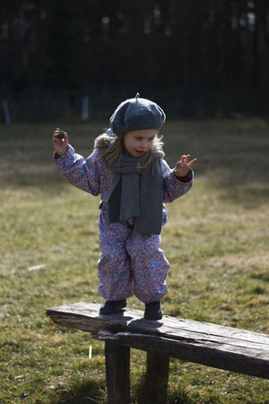 Kombinezon 1częściowy przejściowy wiosenny Ducksday granat paski