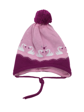 Czapka zimowa przejściowa Maximo Baby z pomponem i troczkami