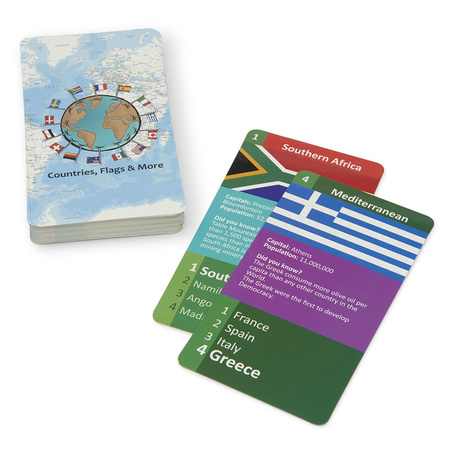 Podróżna gra karciana Kwartet The Purple Cow - Go Fish Kraje, Flagi i inne