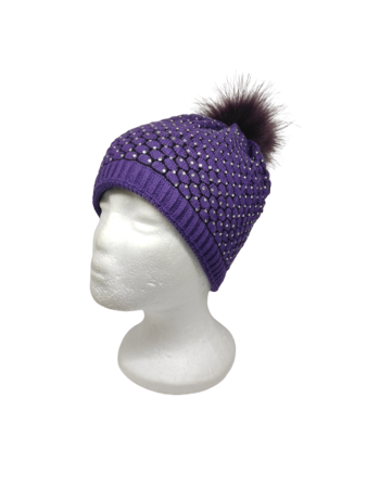 czapka zimowa Maximo Teens Girl ciemny fiolet