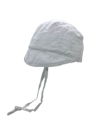 Czapka czepek letni niemowlęcy z troczkami Doll Kids