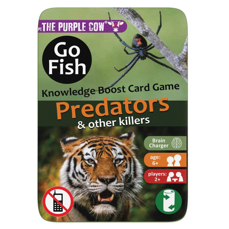 Podróżna gra karciana Kwartet The Purple Cow - Go Fish Drapieżniki