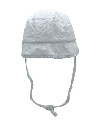 Czapka czepek letni niemowlęcy z troczkami Doll Kids