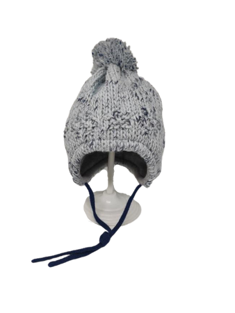 Czapka zimowa przejściowa Maximo Baby z troczkami i pomponem