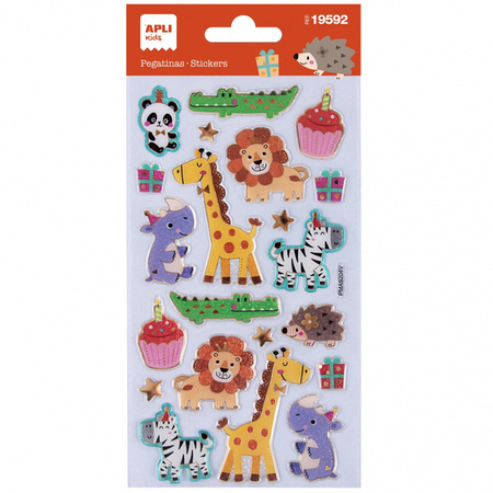 Naklejki holograficzne Apli Kids - Urodzinowe zwierzątka