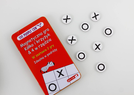 Podróżna gra magnetyczna The Purple Cow - Kółko i Krzyżyk