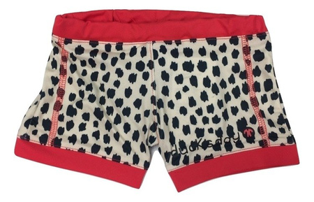 Spodenki kąpielowe Ducksday UV50+ czarny beż koralowa czerwień