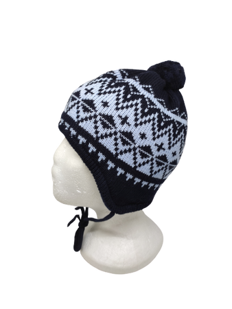 Czapka zimowa przejściowa Maximo Mini z pomponem i troczkami