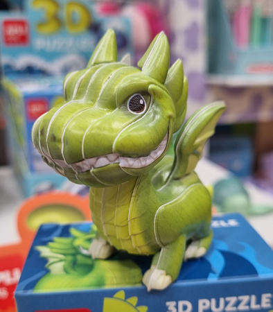 Puzzle 3D Apli Kids Smoki - Zielony