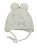 Czapka zimowa przejściowa Maximo Baby z pomponami i troczkami.
