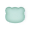Silikonowa miseczka z przyssawką i pokrywką Miś We Might Be Tiny - Minty Green