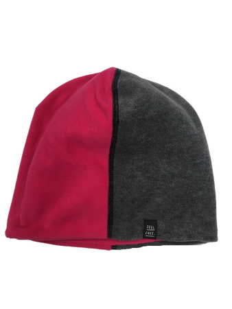 Czapka zimowa przejściowa Maximo polarowa różowo-szara