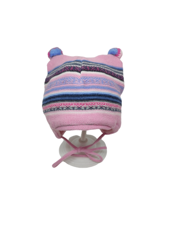 Czapka zimowa przejściowa Maximo Mini z pomponami i troczkami.