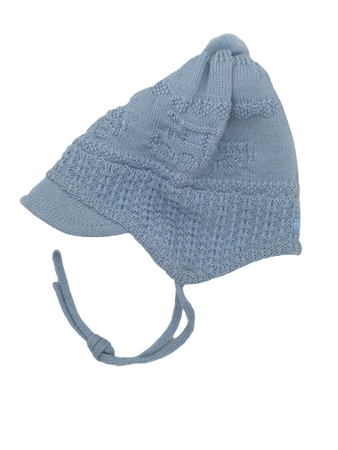 Czapka zimowa przejściowa Maximo Baby z pomponem i troczkami