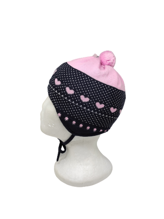 Czapka zimowa przejściowa Maximo Baby z pomponem i troczkami