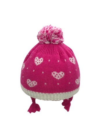 Czapka przejściowa zimowa Maximo Kids z pomponem i troczkami