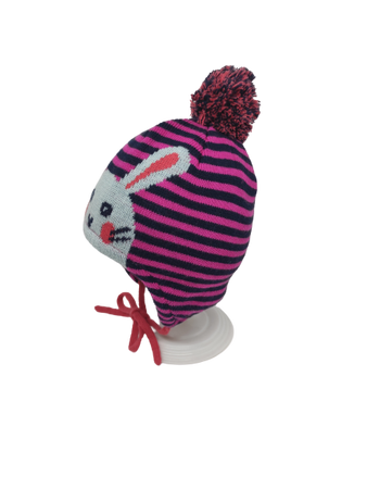 Czapka zimowa MAXIMO Mini z pomponem i troczkami