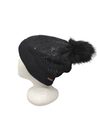Czapka zimowa MAXIMO Kids z pomponem i cekinami