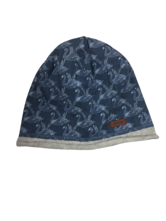 Czapka przejściowa jesienna Maximo Teens niebieski wzór