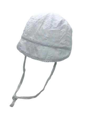 Czapka czepek letni niemowlęcy z troczkami Doll Kids