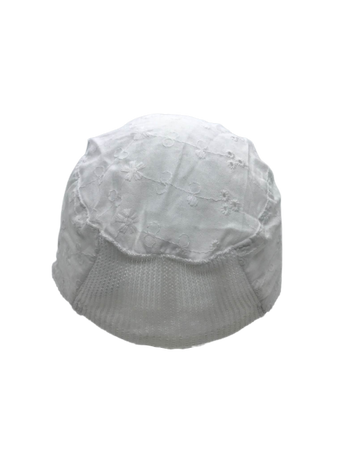 Czapka czepek letni niemowlęcy z troczkami Doll Kids