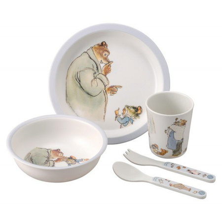Zestaw naczyń i sztućców dla dziecka, 5 el., Ernest i Celestyna | Petit Jour Paris®