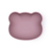 Silikonowa miseczka z przyssawką i pokrywką Miś We Might Be Tiny - Dusty Rose
