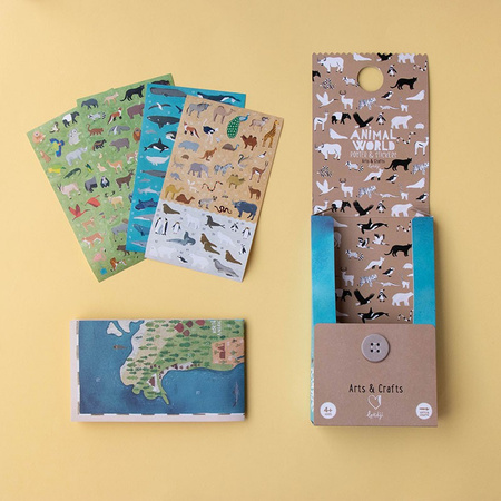 Arts&Crafts Kreatywne naklejki - Zwierzęta Świata | Londji®