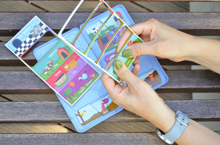 Podróżna gra magnetyczna The Purple Cow - Puzzle Zwierzęta i ich domy