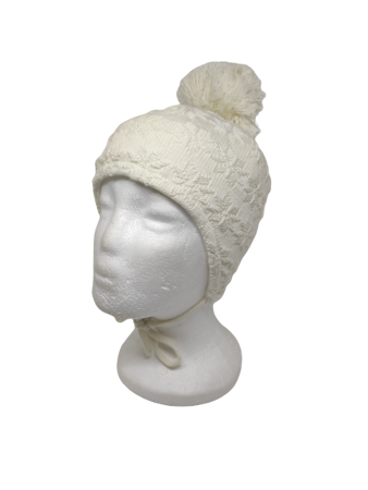 Czapka zimowa przejściowa Maximo Mini z pomponem i troczkami