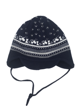 Czapka zimowa przejściowa Maximo Baby z troczkami 