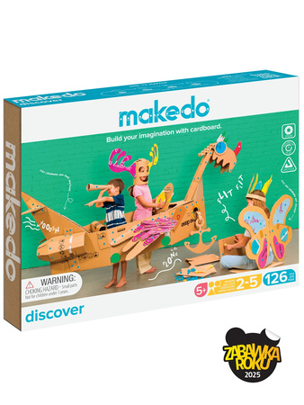 Zestaw narzędzi do konstruowania DIY Makedo - Discover 126 el.