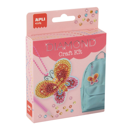 Zestaw do robienia diamentowych breloczków DIY Apli Kids - Motyl