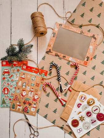 Świąteczne naklejki Apli Kids - Śnieżynki