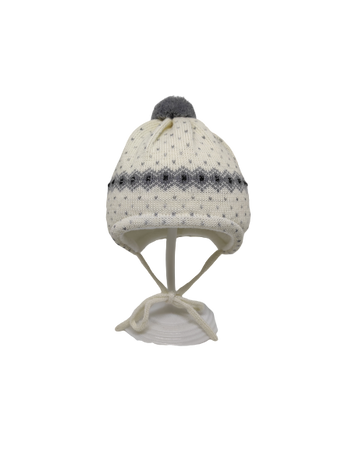 Czapka zimowa przejściowa Maximo Baby z pomponem i troczkami