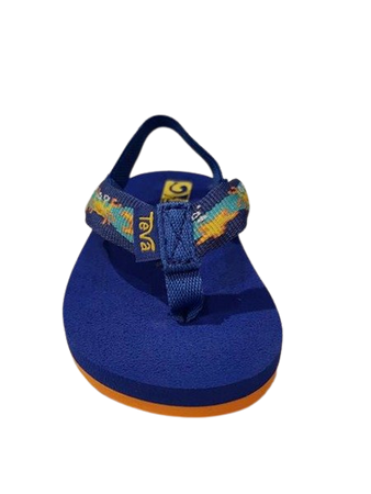 Japonki TEVA Mush II niebieski/pomarańczowy wzór