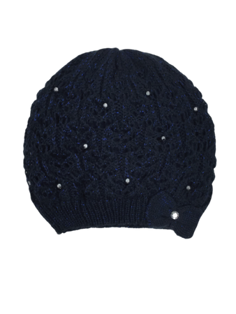 Czapka dziecięca zimowa Maximo Kids granat perełki