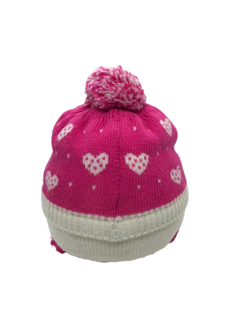 Czapka przejściowa zimowa Maximo Kids z pomponem i troczkami