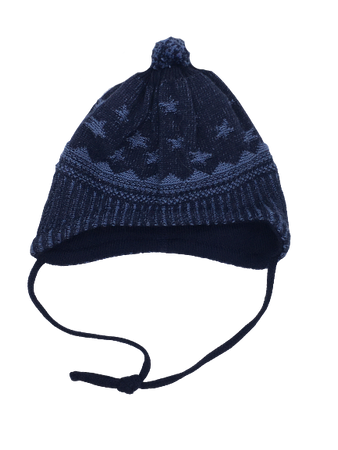 Czapka zimowa przejściowa Maximo Baby z pomponem i troczkami 
