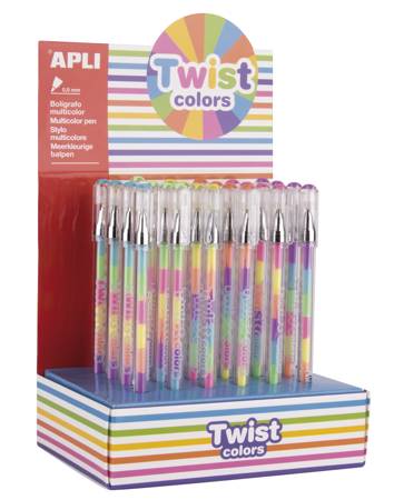 Długopis żelowy Apli Kids - Twist Colors