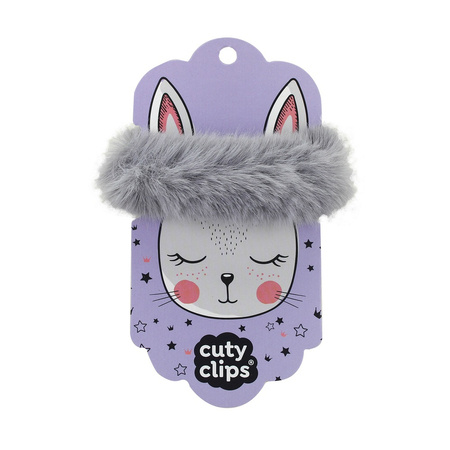 Gumka do włosów Cuty Clips Snails - Fluffy Bunny Grey