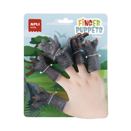 Pacynki na palce Apli Kids - Dinozaur Triceratops
