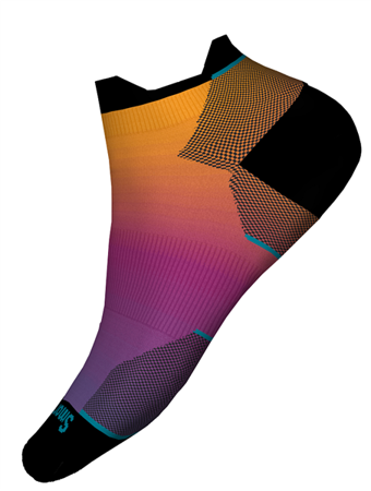 W'S RUN ZERO CUSHION OMBRE PRINT LOW ANKLE SOCKS SMARTWOOL