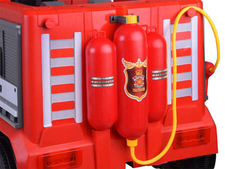 Auto straż pożarna wóz strażacki na akumulator sikawka bujanie PA0316