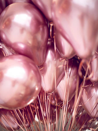 Balony Glossy 30cm, różowe złoto (1 op. / 50 szt.)