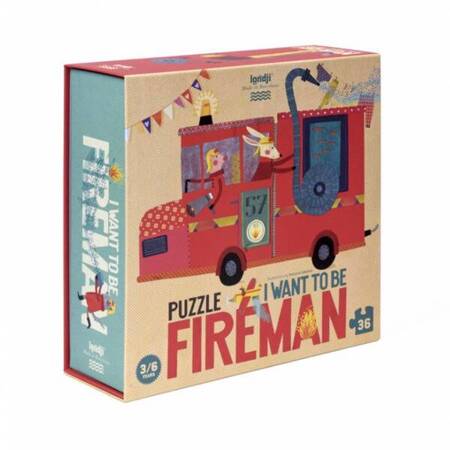 Puzzle dla dzieci, Chcę być strażakiem! | Londji®