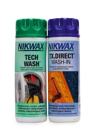 Zestaw NIKWAX Tech Wash + TX Direct Wash-In 2x300ml do prania odzieży technicznej